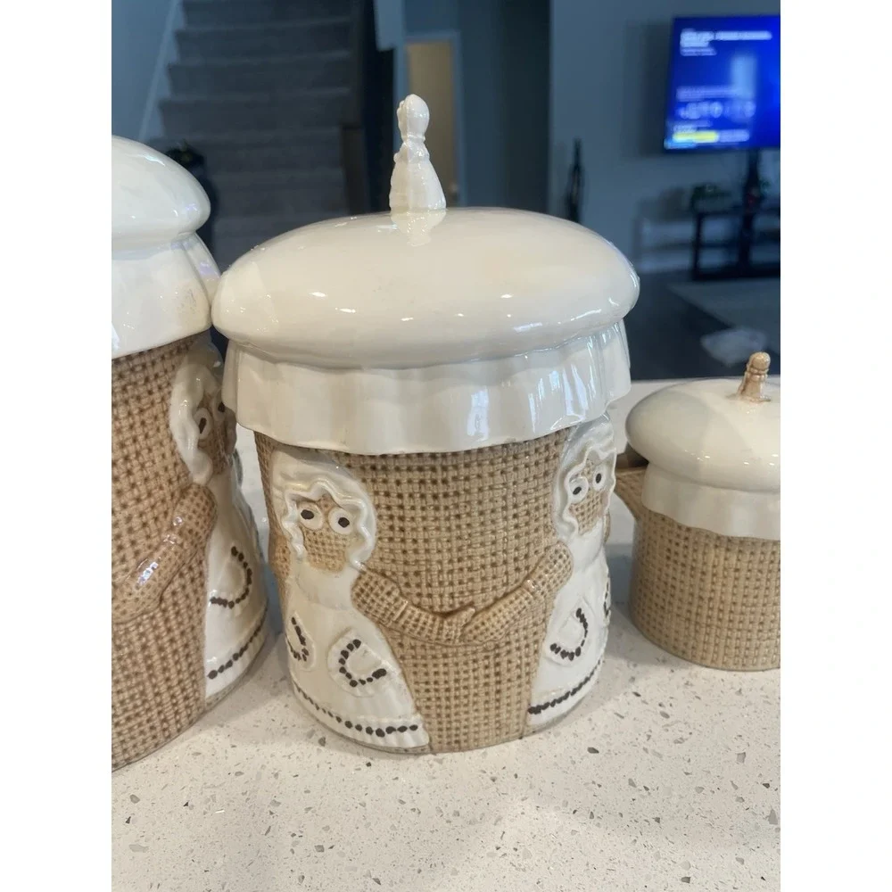 Vintage 1980  Sittre Ceramic Products Inc. Ceramic Gingerbread Lady Cookie Jars